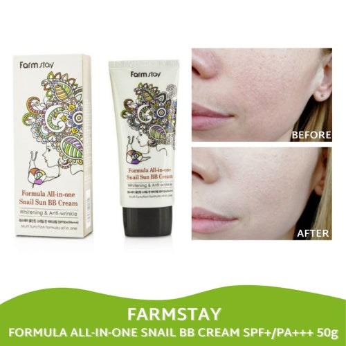 Farm Stay - ALL-IN ONE SNAIL SUN BB CREAM SPF50+ / PA+++ 50g