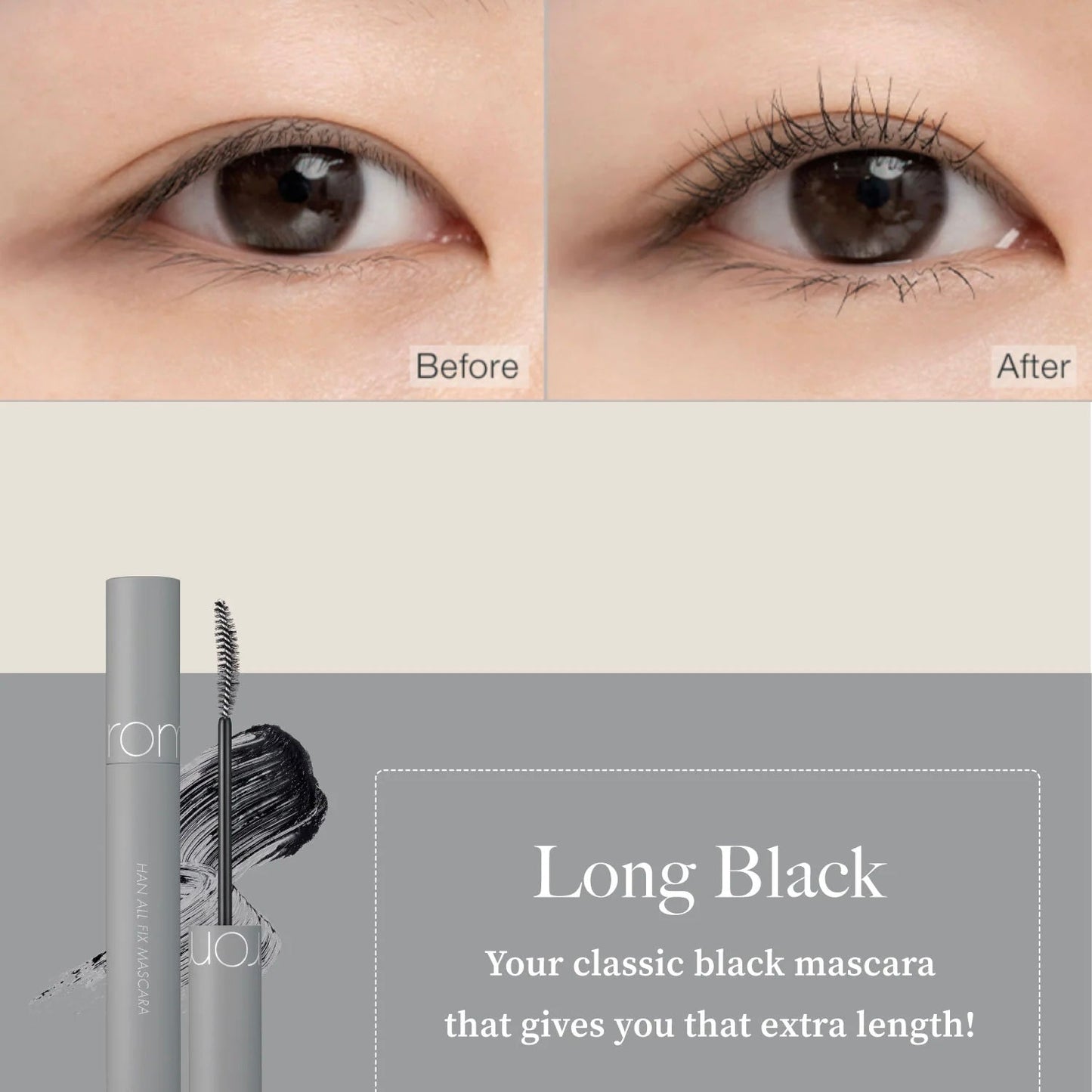 Rom&nd - Han All Fix Mascara 7g 01 Long Black