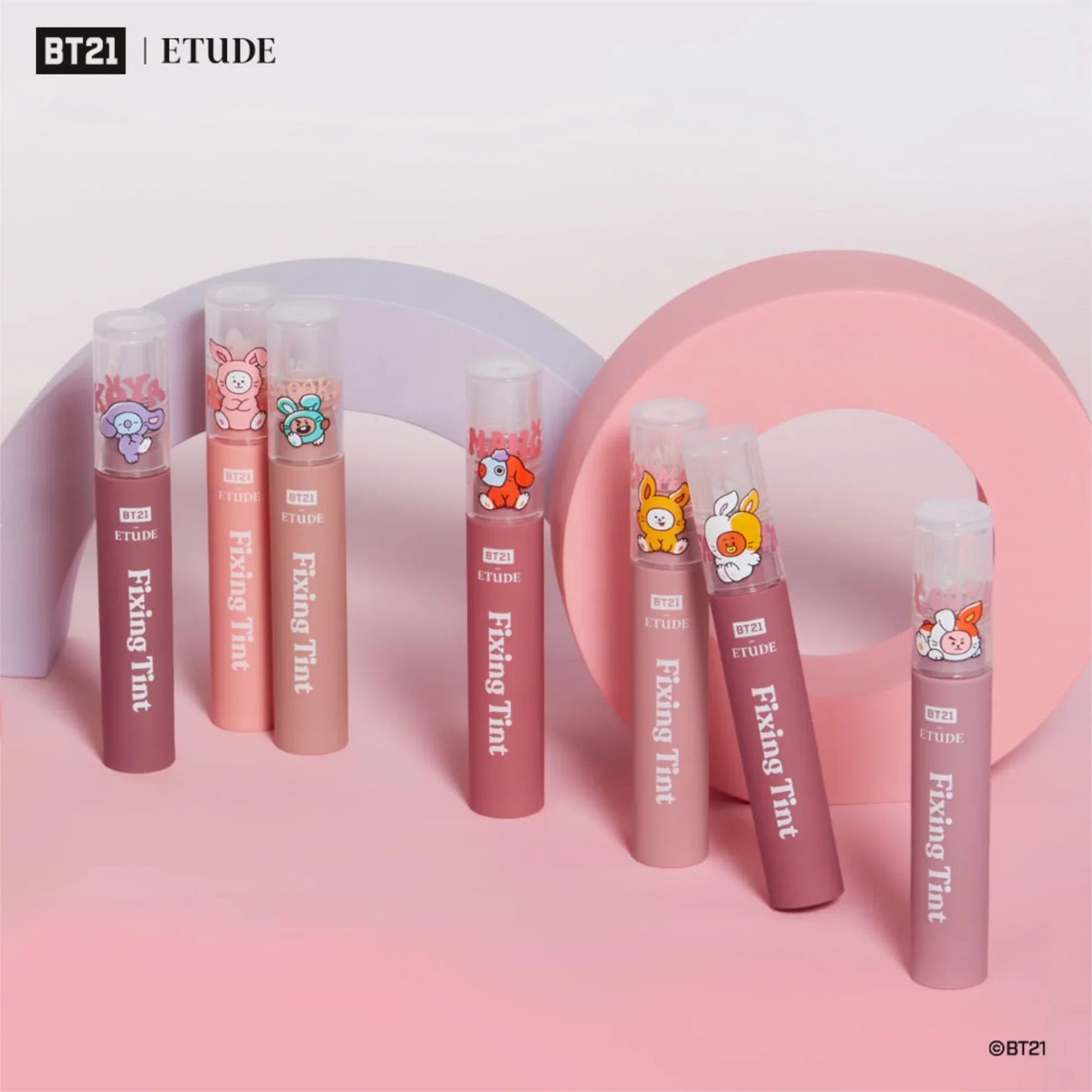 Set BT21 ft Etude Fixing Tint