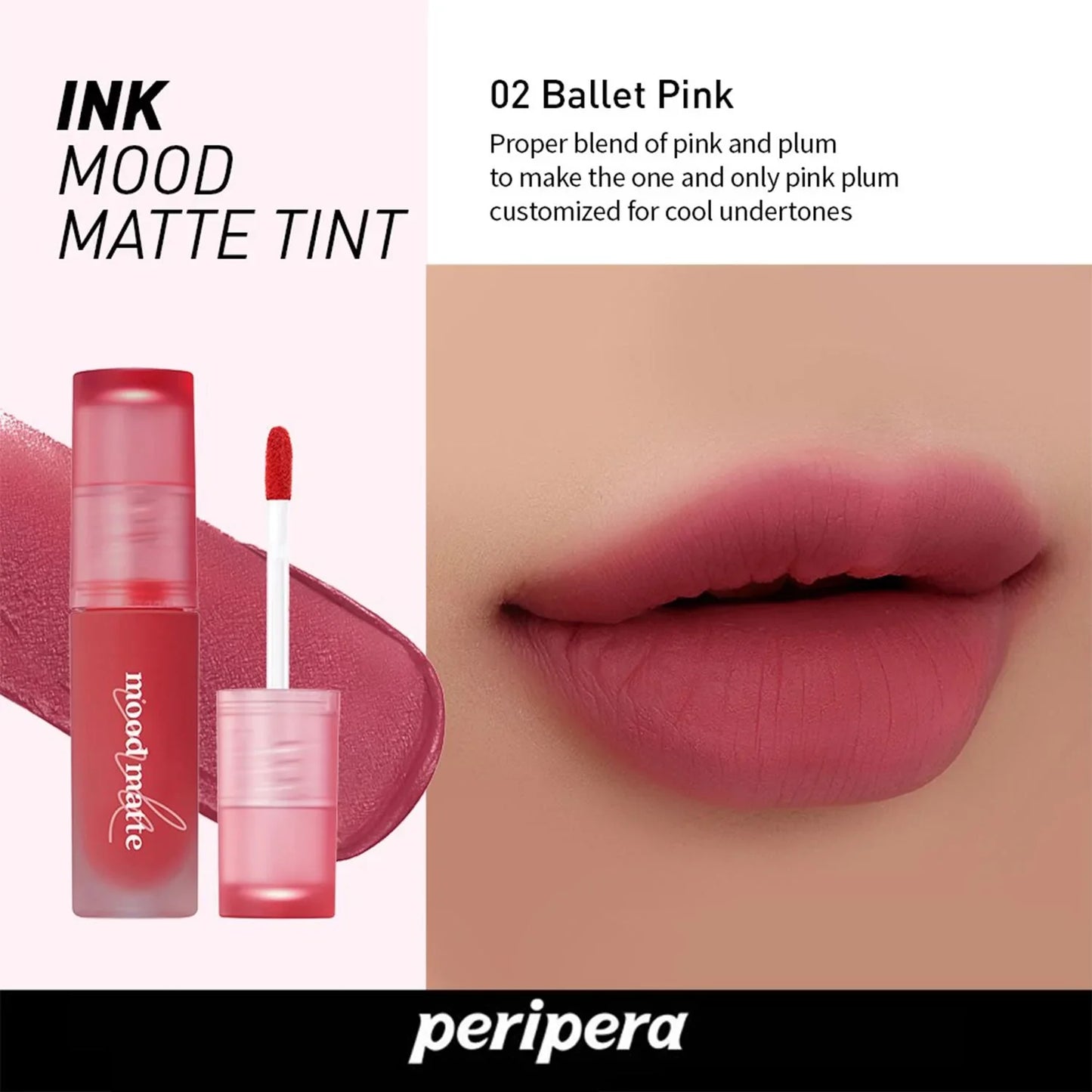 Peripera - Ink Mood Matte Tint 02 Ballet Pink