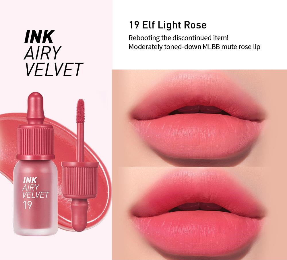 Peripera - Ink Airy Velvet 19 Elf Light Rose