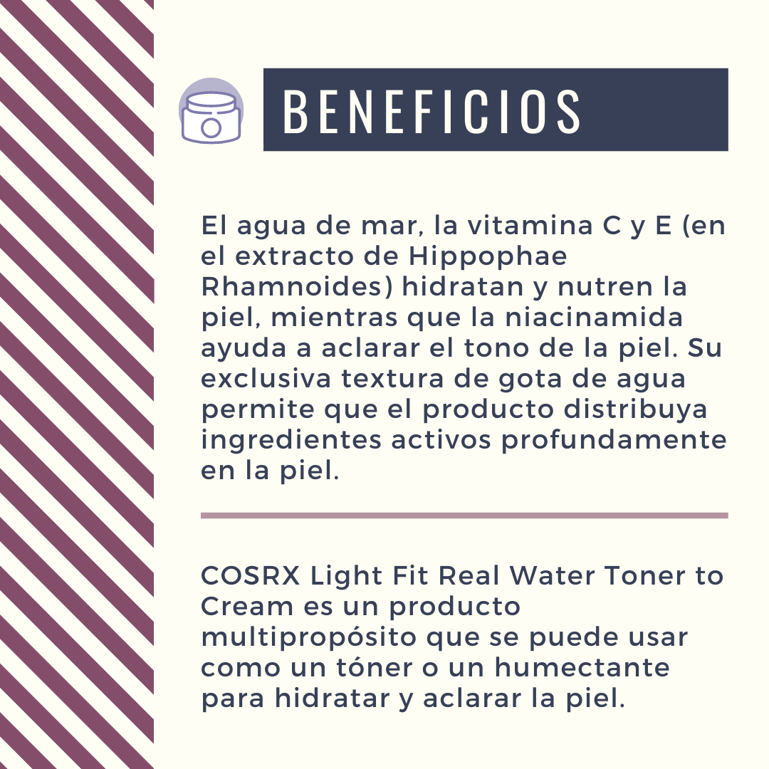 COSRX - Light Fit Real Water Toner To Cream 130ml