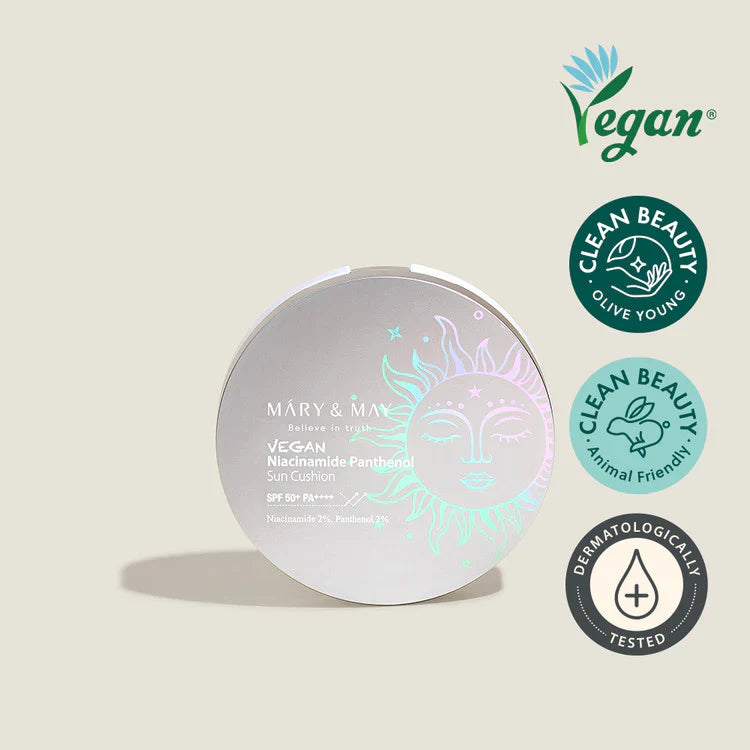 MaryMay - Vegan Niacinamide Panthenol Sun Cushion SPF50+ PA++++ 25g