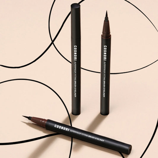 COSNORI - Super Proof Fitting Brush Eyeliner #02  Black Brown  0.6g