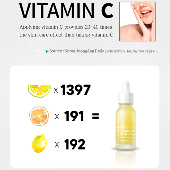 One-day's you - PRO VITA-C BRIGHTENING AMPOULE SERUM 20ml