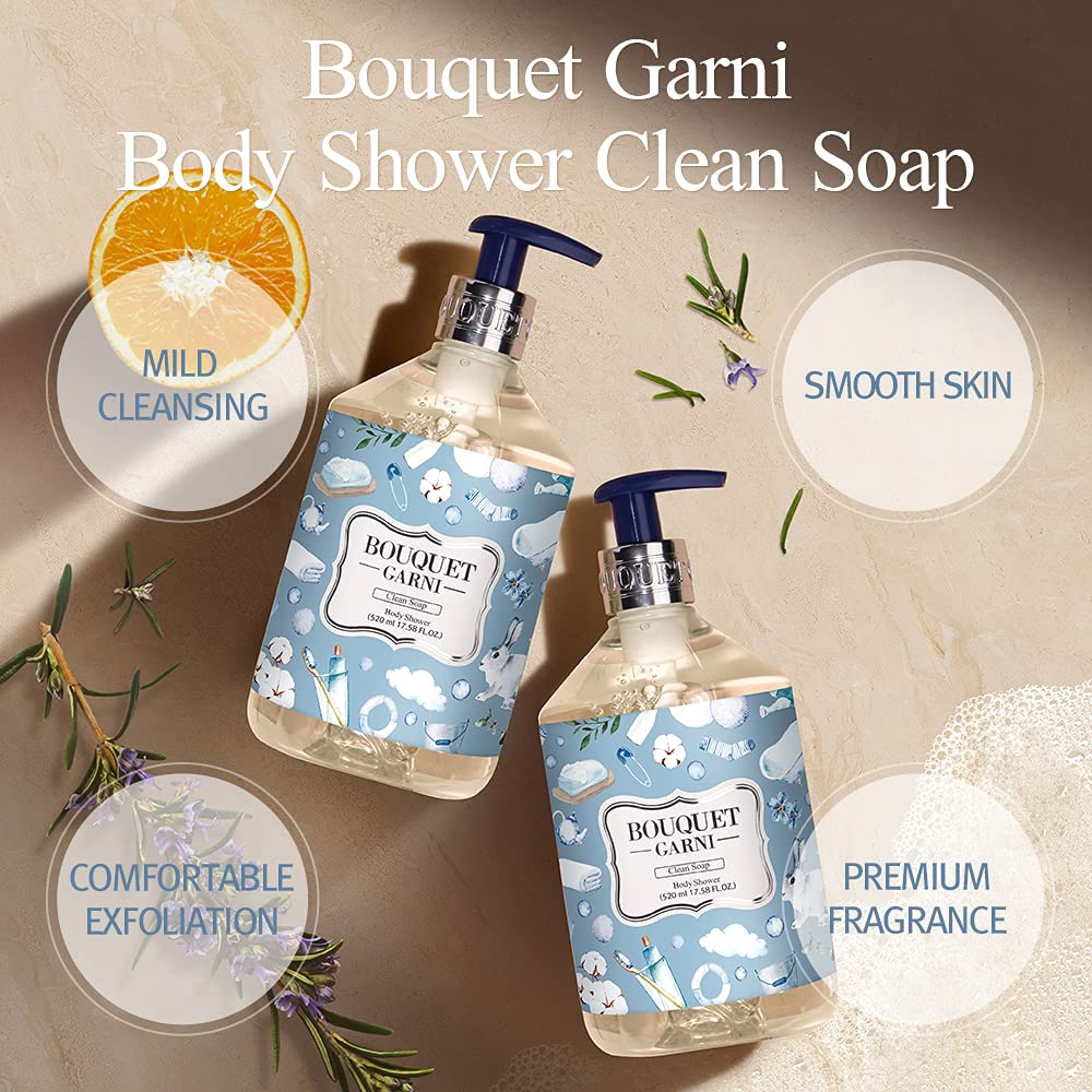 Bouquetgarni - Fragranced Body Shower (Clean Soap）520ml