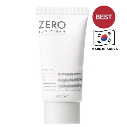 rom&nd- ZERO SUN CLEAN 02,TONE UP SPF50+ PA++++