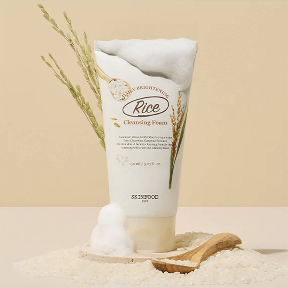 Skinfood - Rice Daily Brightening Cleansing Foam 150ml [Renew]