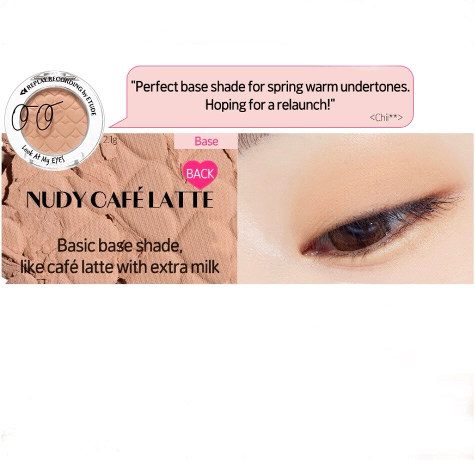 Etude x Shinee REPLAY Look At My Eyes #Nudy Cafe Latte