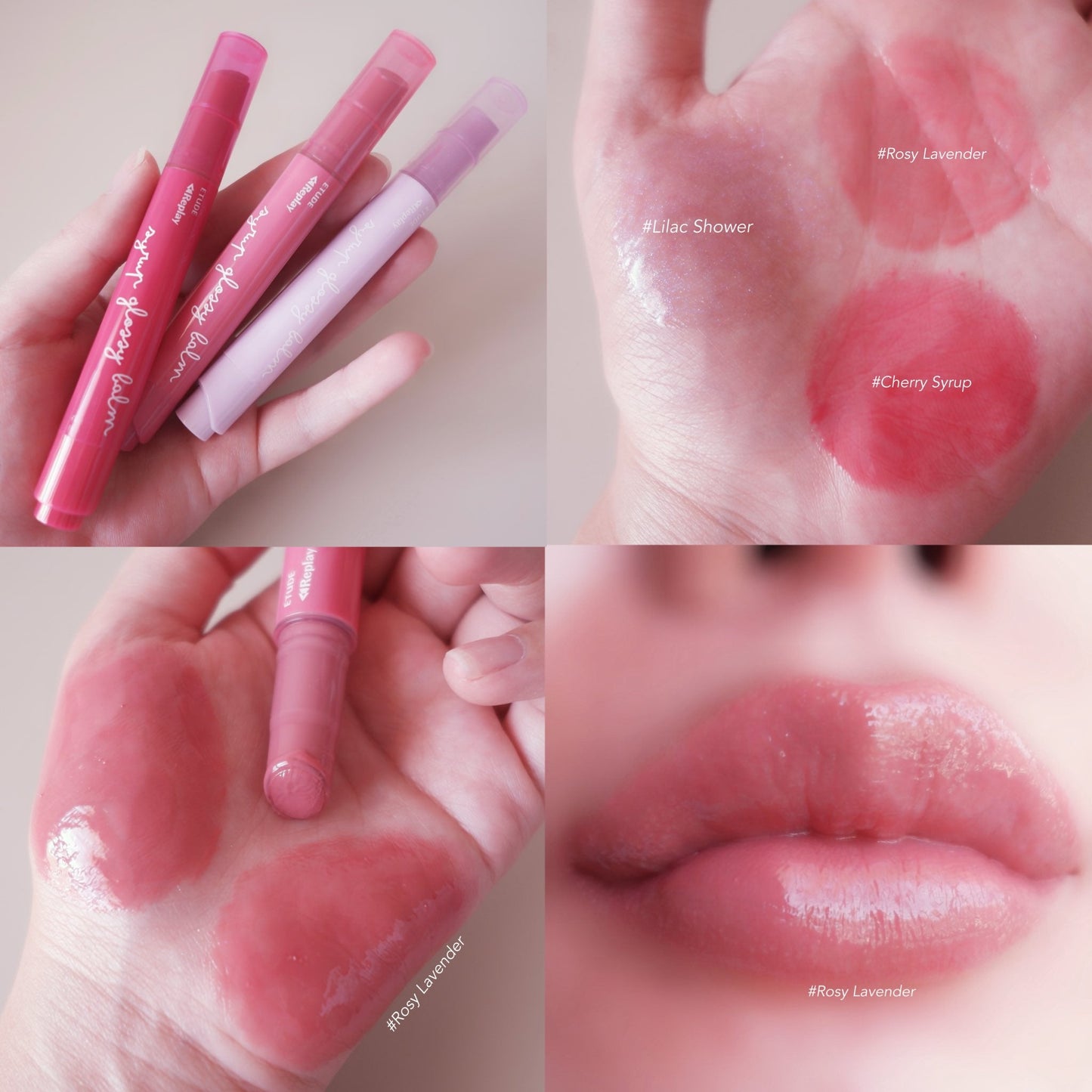 Etude x Shinee REPLAY - Syrup Glossy Balm #Rosy Lavender