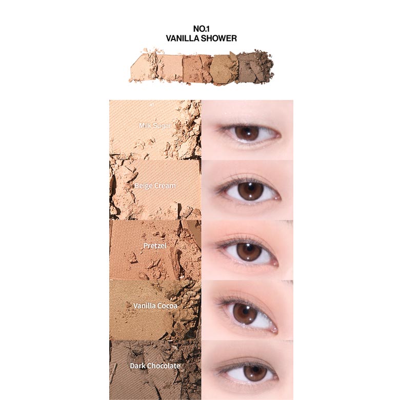 Unleashia - Mood Shower Eye Palette #1 Vanilla Shower