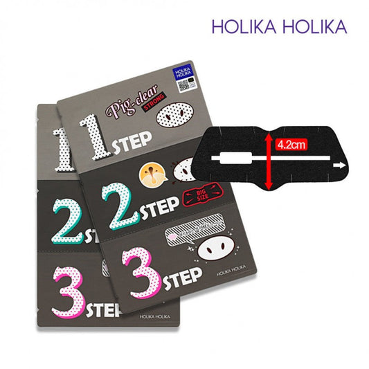 Holika Holika - Pig Nose clear black head 3 Step kit Strong