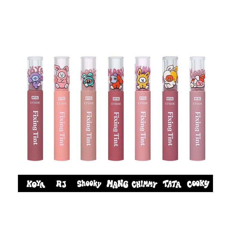 Set BT21 ft Etude Fixing Tint